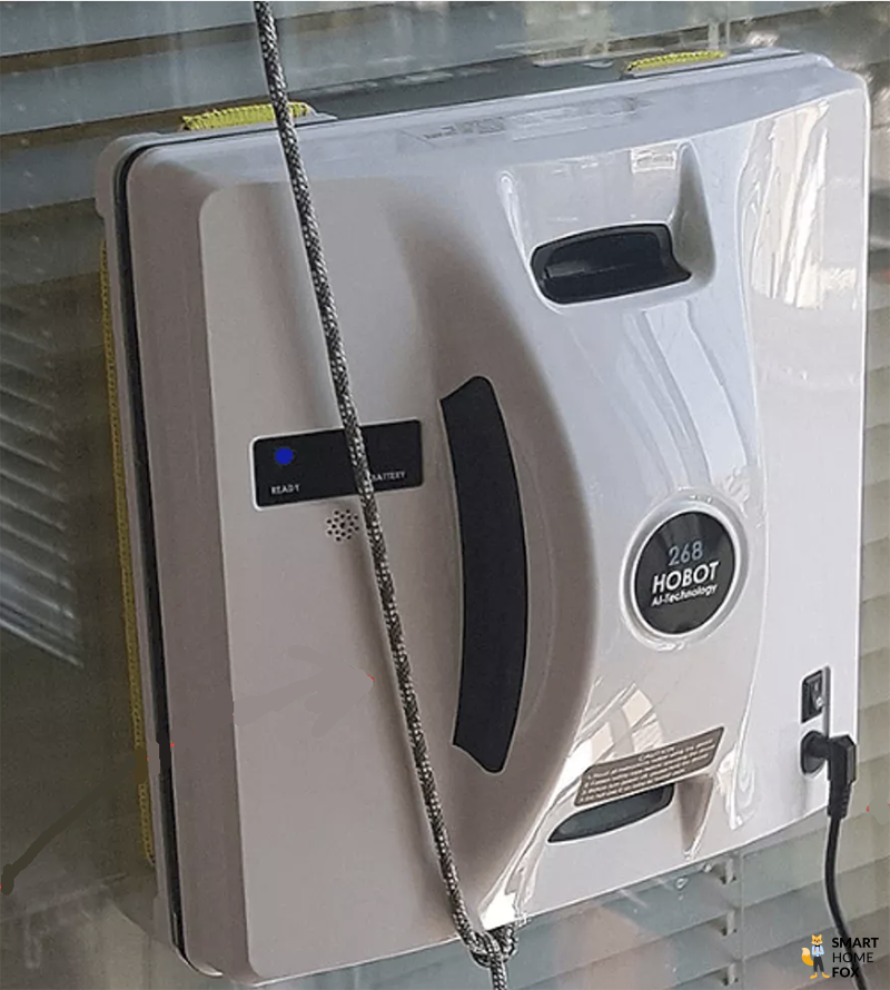 Fensterputzroboter mit Sicherungsseil